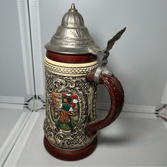 ALT GRENZAU 1894 WESTERN GERMANY LIDDED BEER STEIN - Picture 3 of 7